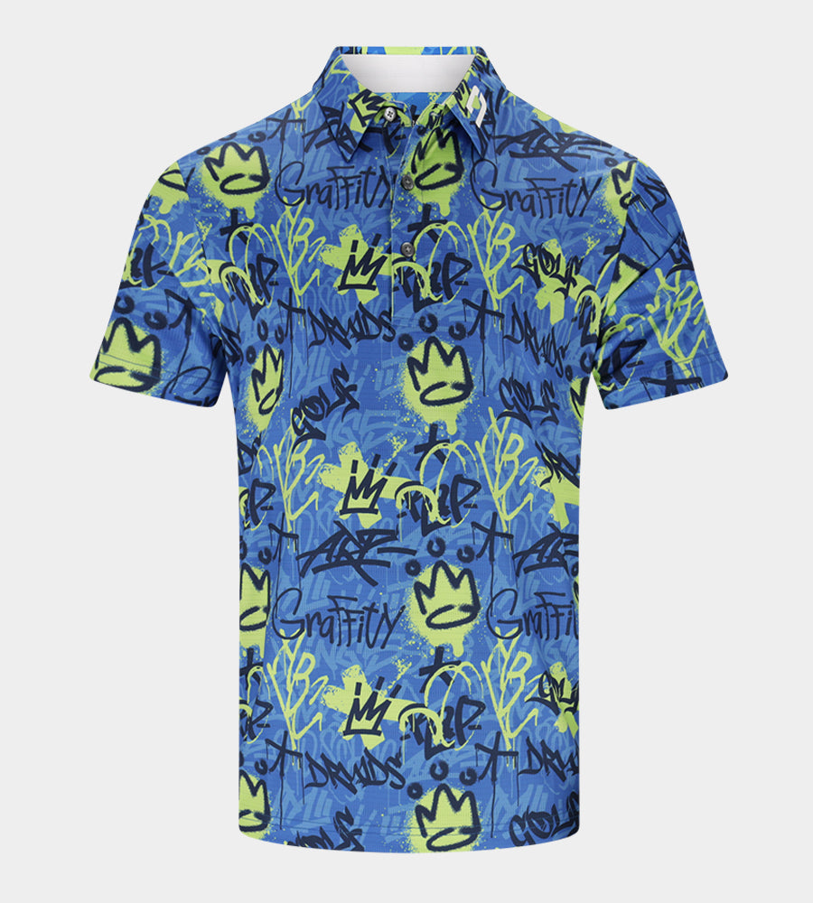 GRAFFITI POLO - BLUE