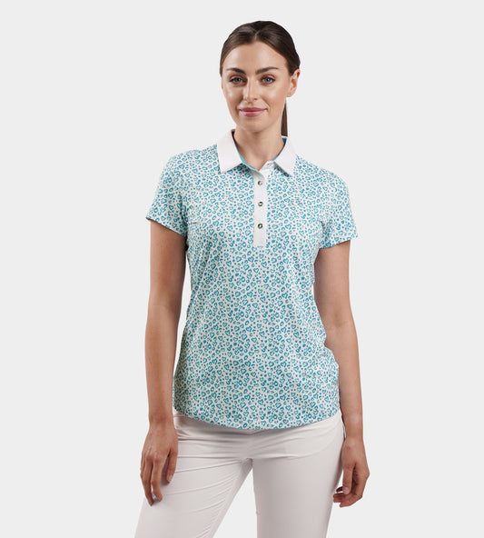 LADIES HEART POLO - TEAL