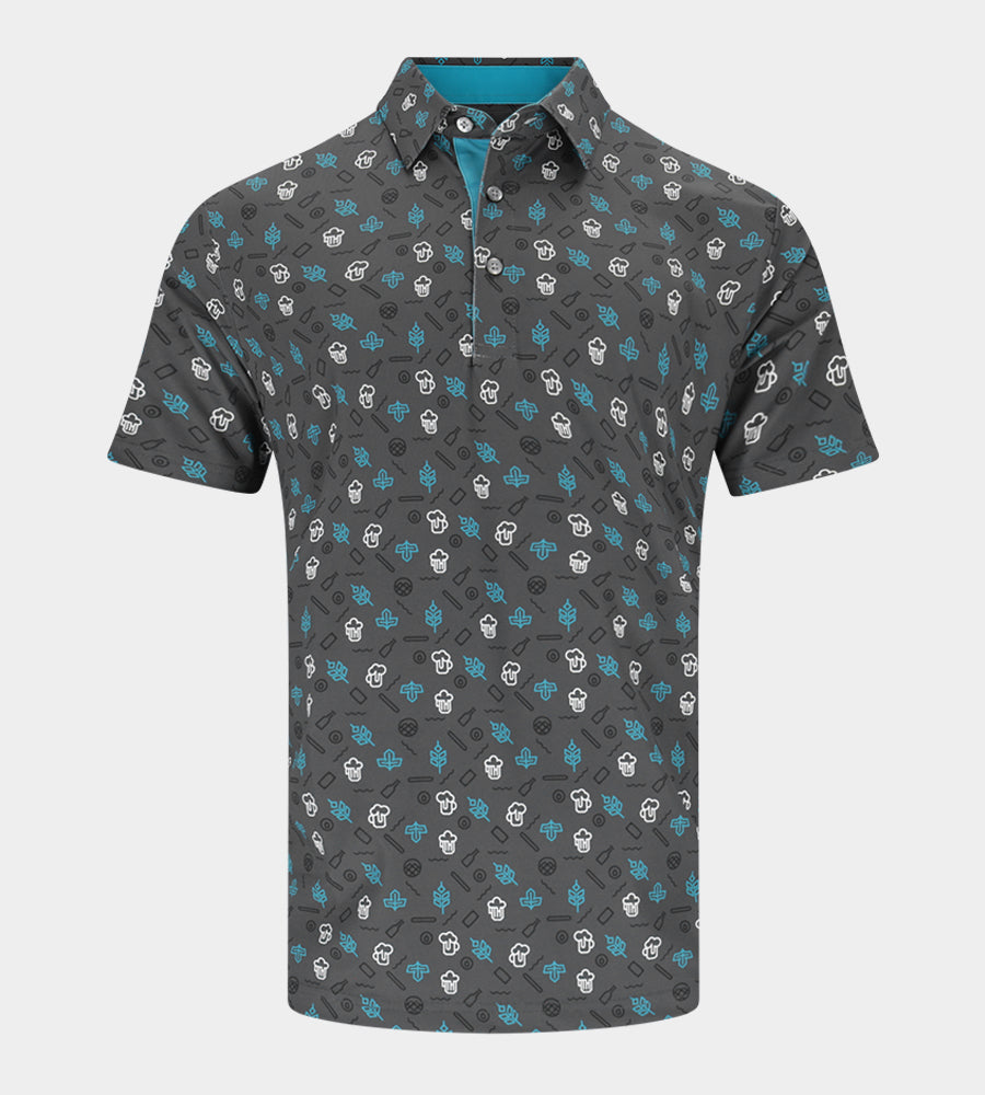 HOPS N BARLEY POLO - BLACK