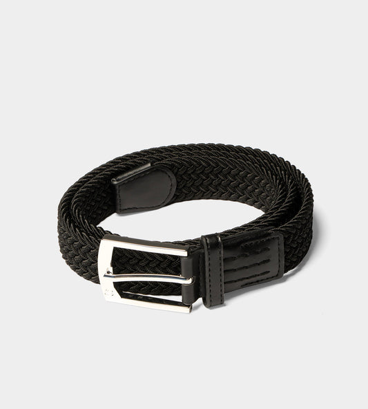 LADIES WEBBED BELT - BLACK