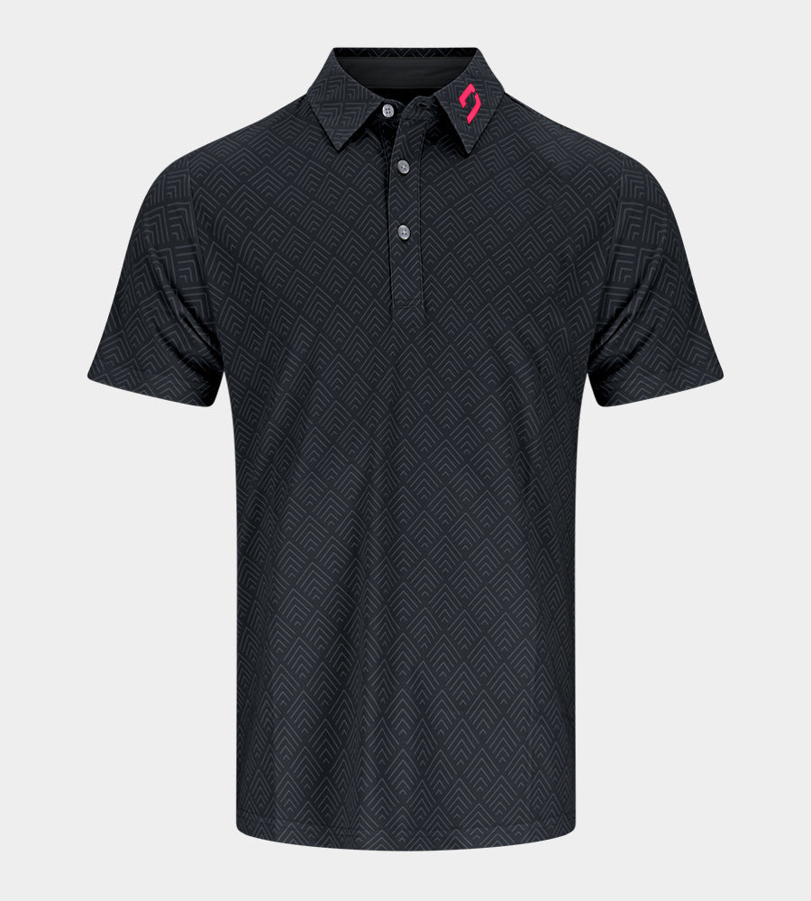 CHEVRON POLO - BLACK