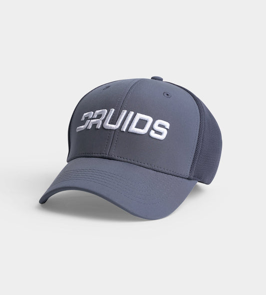 DRUIDS FITTED TRUCKER CAP - GREY