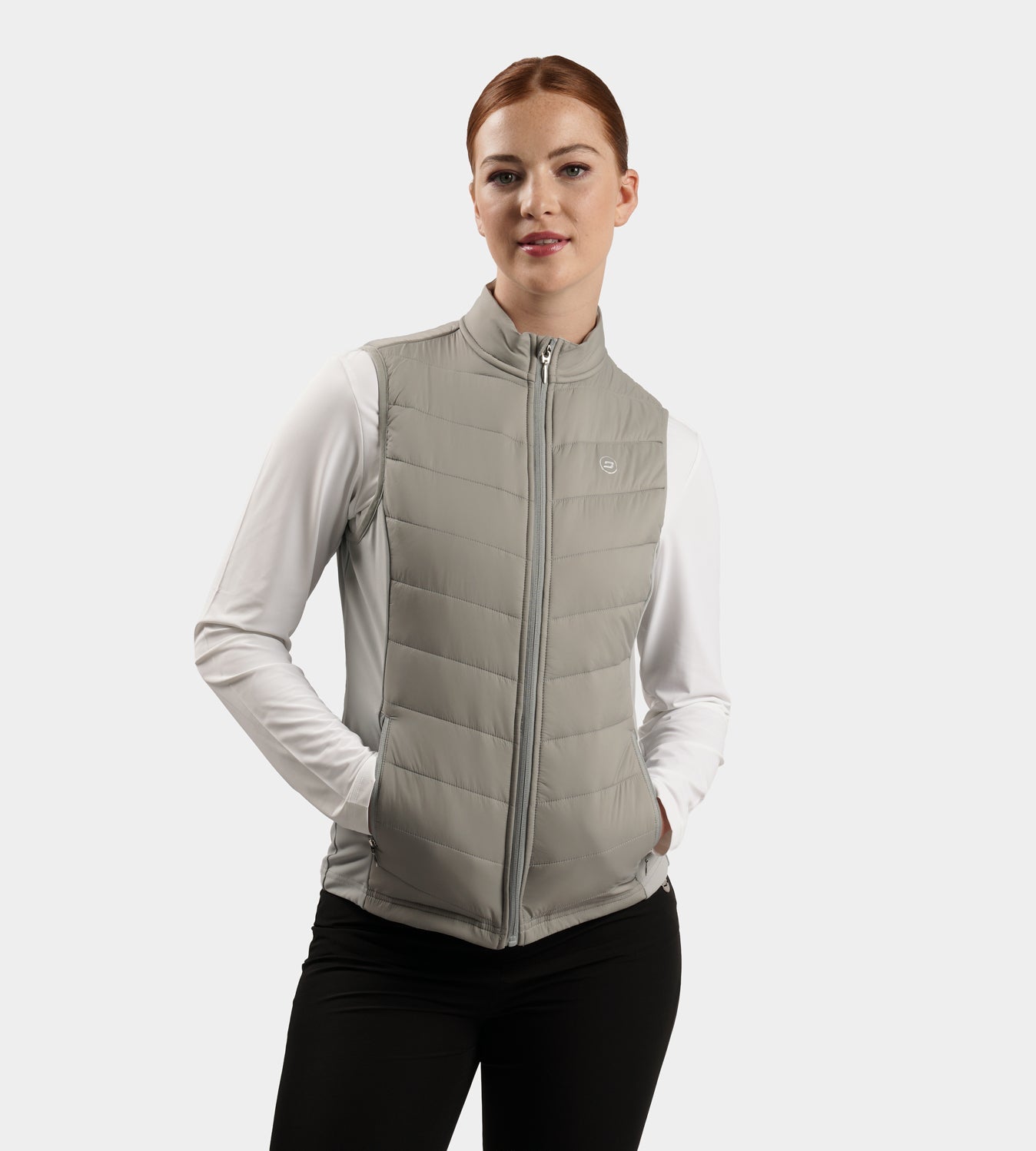 LADIES PANAMA GILET - GREY